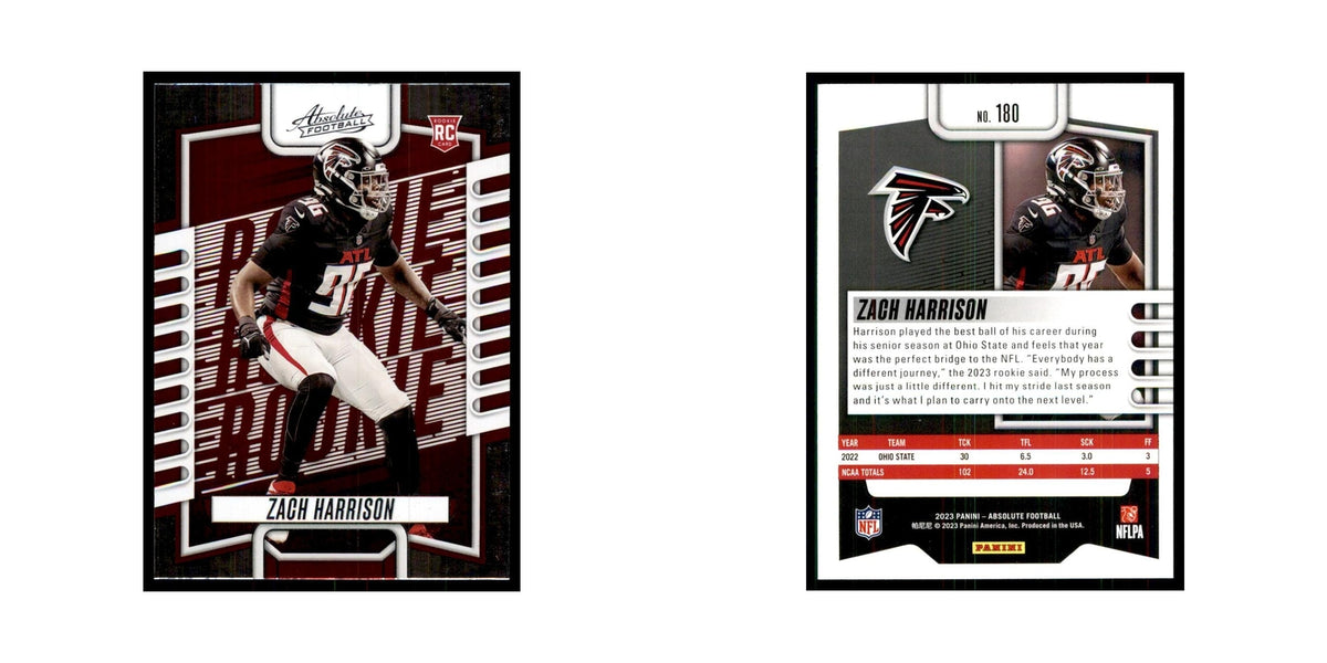 2023 Panini Absolute Foil Zach Harrison RC Falcons #180