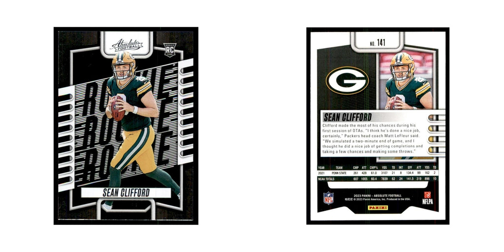 2023 Panini Absolute Foil Sean Clifford RC Packers #141