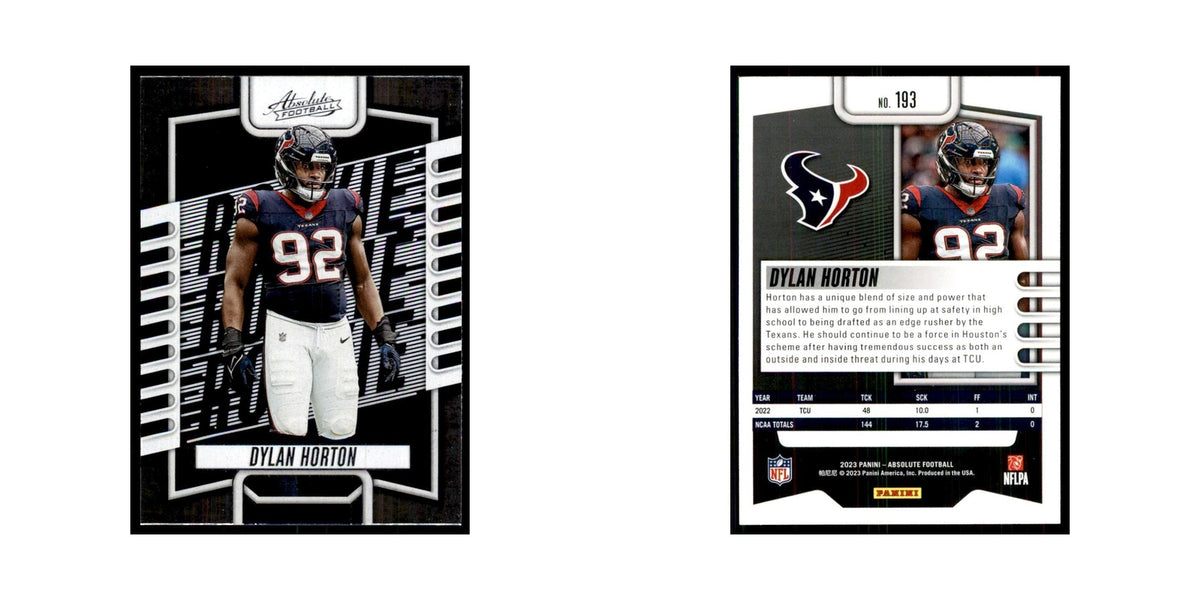 2023 Panini Absolute Foil Dylan Horton RC Texans #193