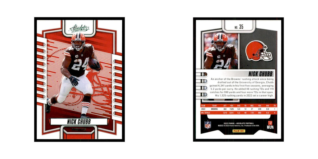2023 Panini Absolute Green Nick Chubb Browns #35