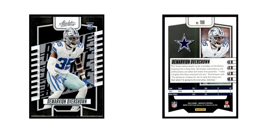2023 Panini Absolute Foil Demarvion Overshown Cowboys #186