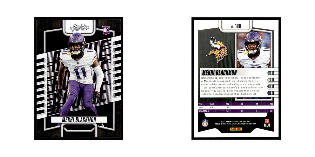 2023 Panini Absolute Foil Mekhi Blackmon RC Vikings #190