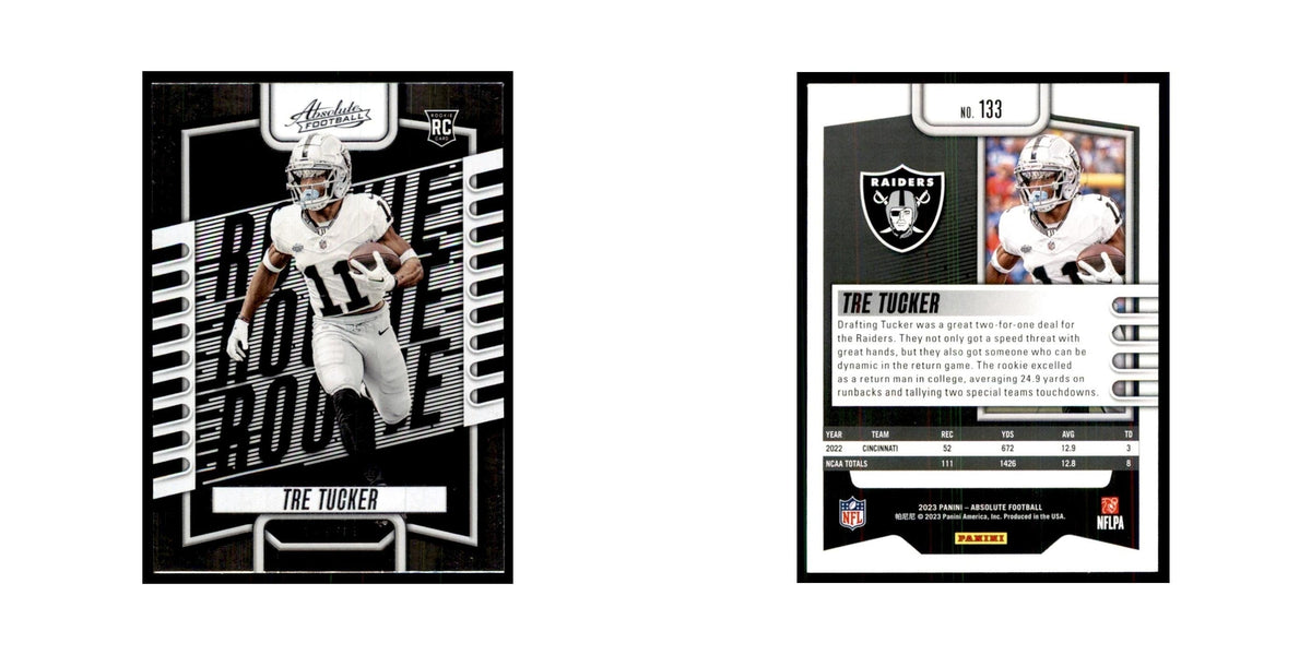 2023 Panini Absolute Foil Tre Tucker RC Raiders #133