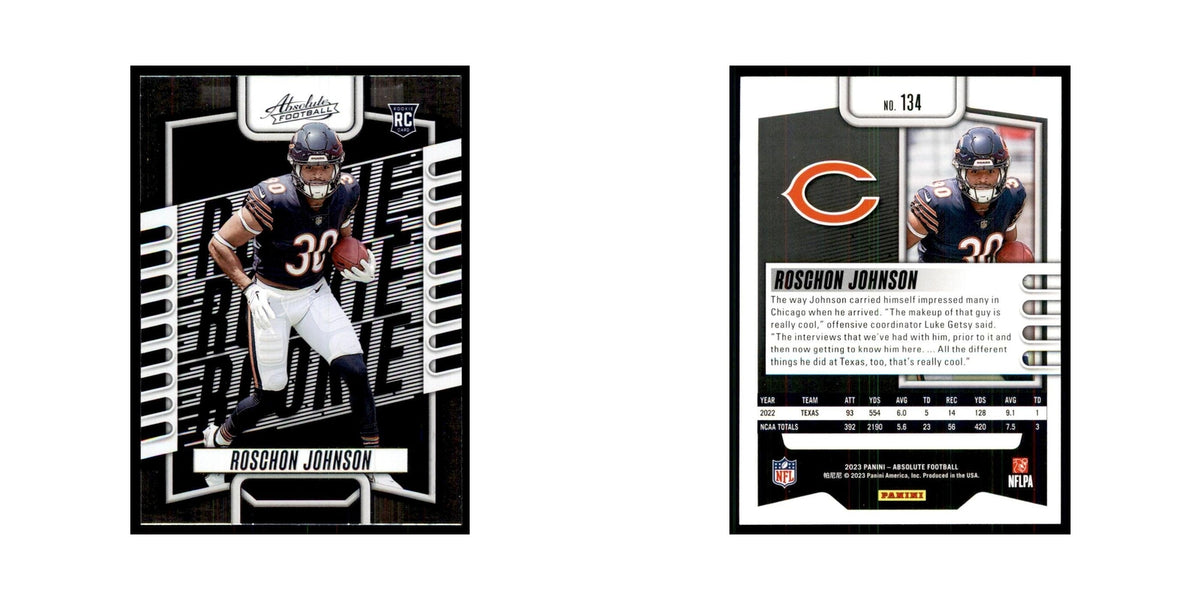 2023 Panini Absolute Foil Roschon Johnson RC Bears #134