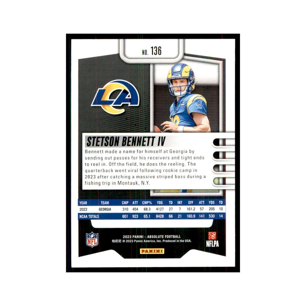 2023 Panini Absolute Foil Stetson Bennett IV RC Rams #136