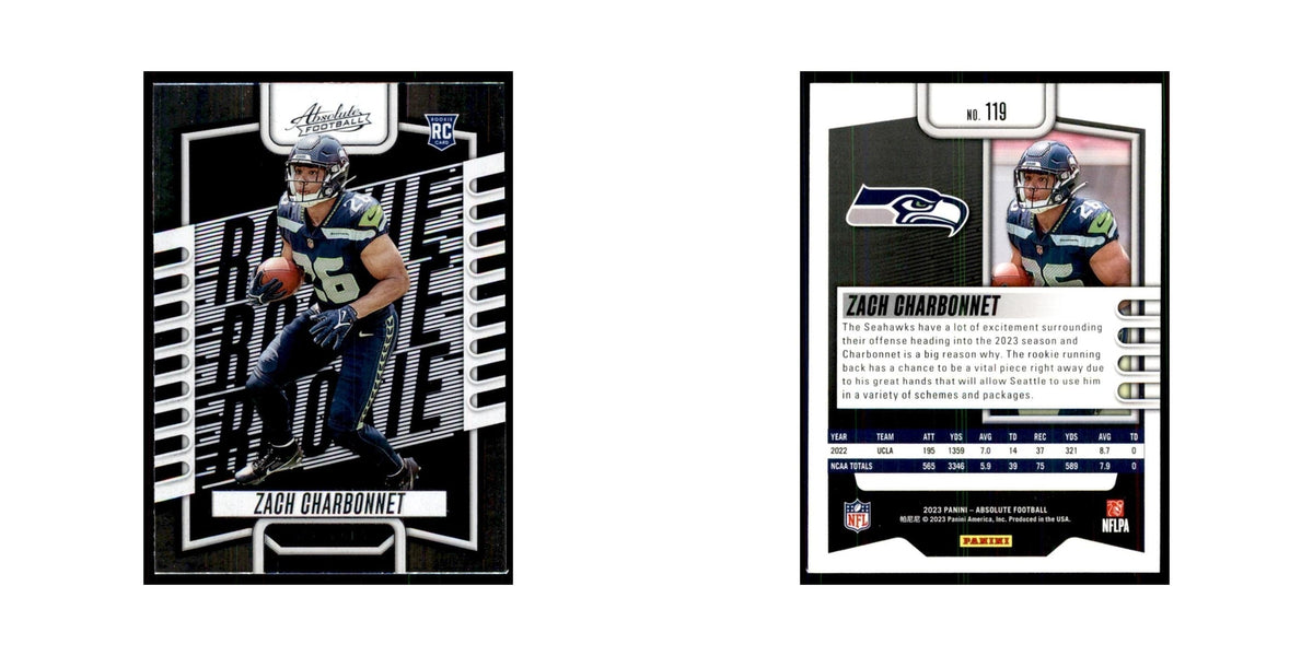 2023 Panini Absolute Foil Zach Charbonnet RC Seahawks #119