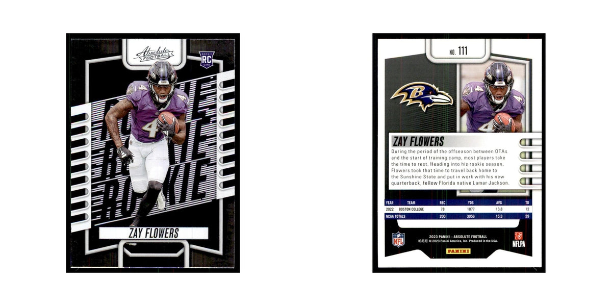 2023 Panini Absolute Foil Zay Flowers RC Ravens #111
