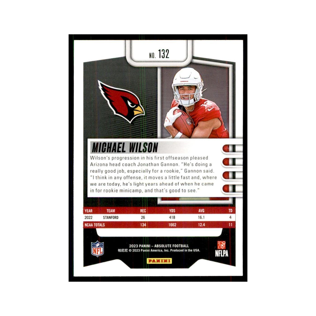 2023 Panini Absolute Foil Michael Wilson RC Cardinals #132