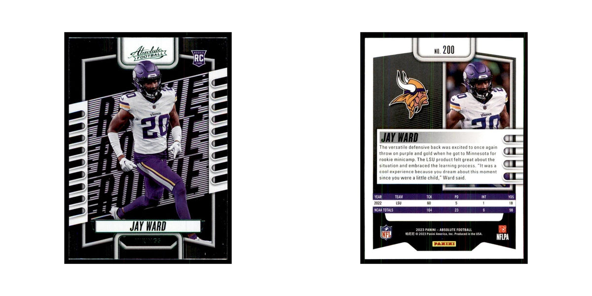 2023 Panini Absolute Foil Jay Ward RC Vikings #200