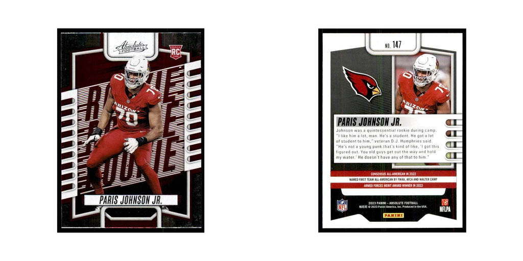 2023 Panini Absolute Foil Paris Johnson Jr RC Cardinals #147