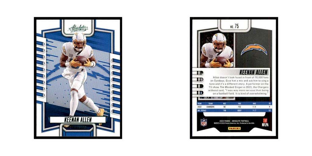 2023 Panini Absolute Green Keenan Allen Chargers #75