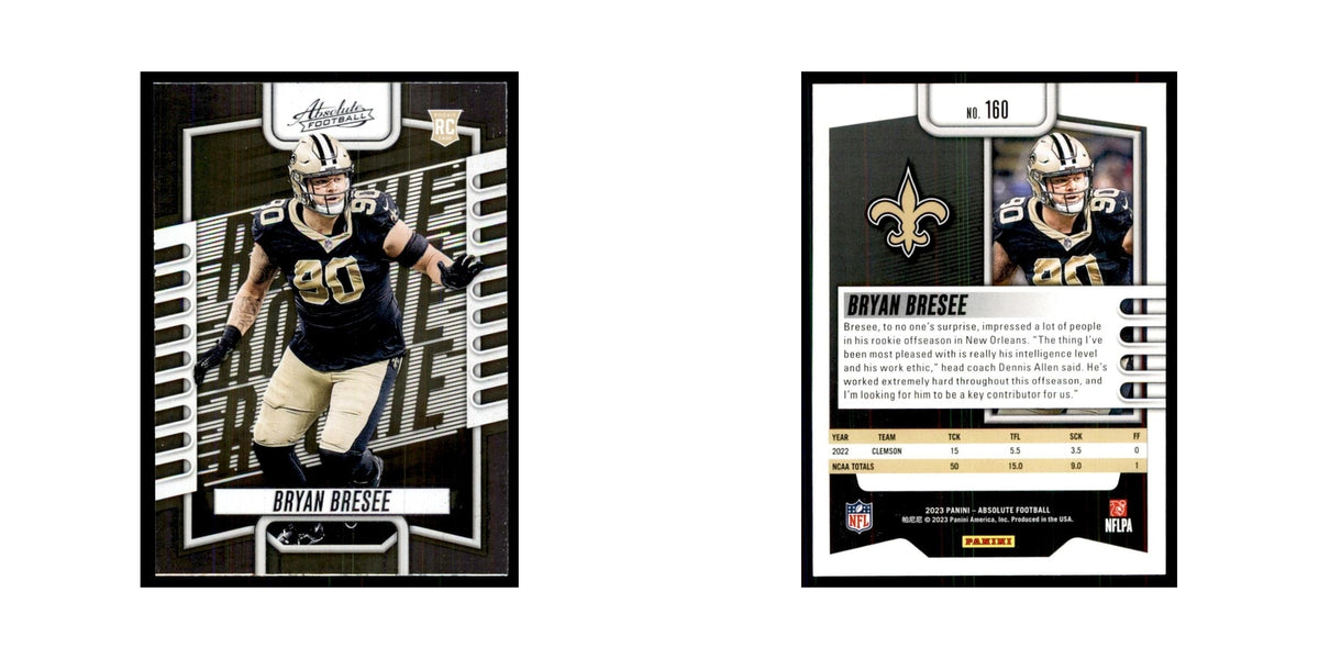 2023 Panini Absolute Foil Bryan Bresee RC Saints #160