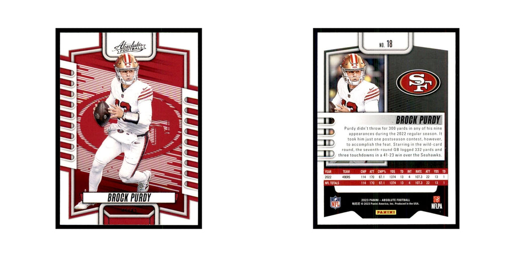 2023 Panini Absolute Brock Purdy 49ers #18