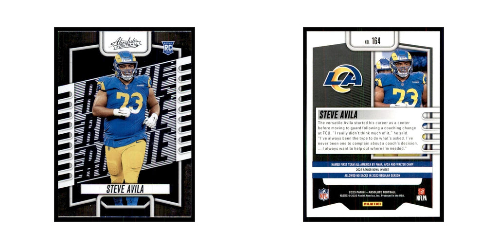 2023 Panini Absolute Foil Steve Avila RC Rams #164