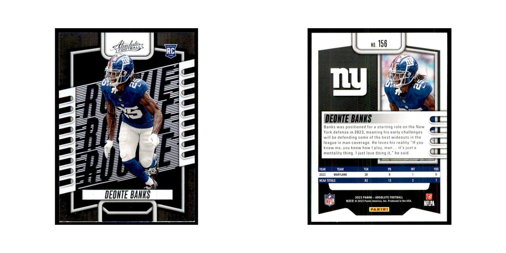 2023 Panini Absolute Foil Deonte Banks RC Giants #156