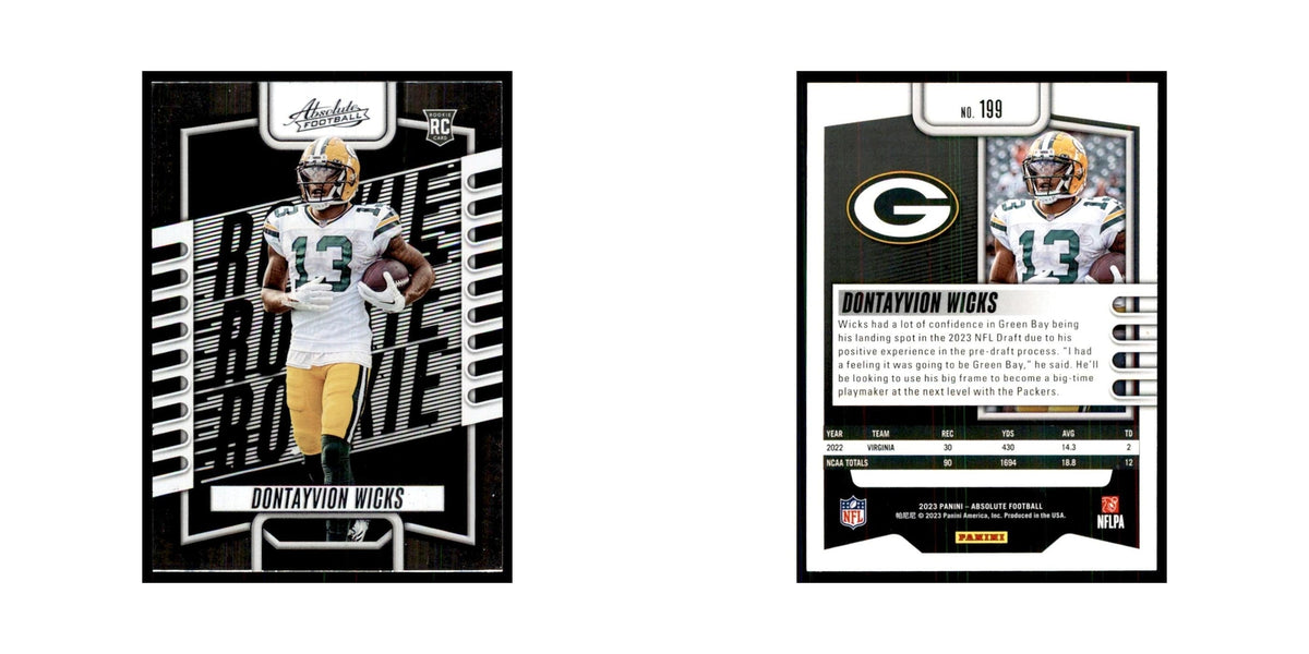 2023 Panini Absolute Foil Dontayvion Wicks RC Packers #199