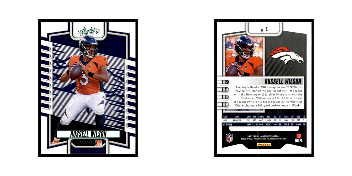 2023 Panini Absolute Blue Russell Wilson Broncos #4