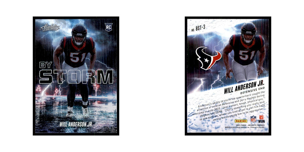 2023 Panini Absolute By Storm Will Anderson Jr. RC Texans #BST-3