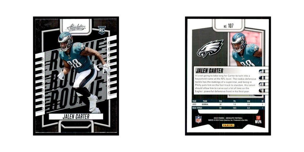 2023 Panini Absolute Foil Jalen Carter RC Eagles #107
