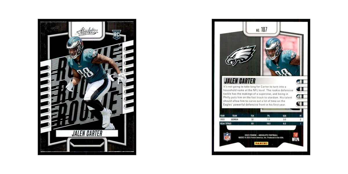 2023 Panini Absolute Foil Jalen Carter RC Eagles #107