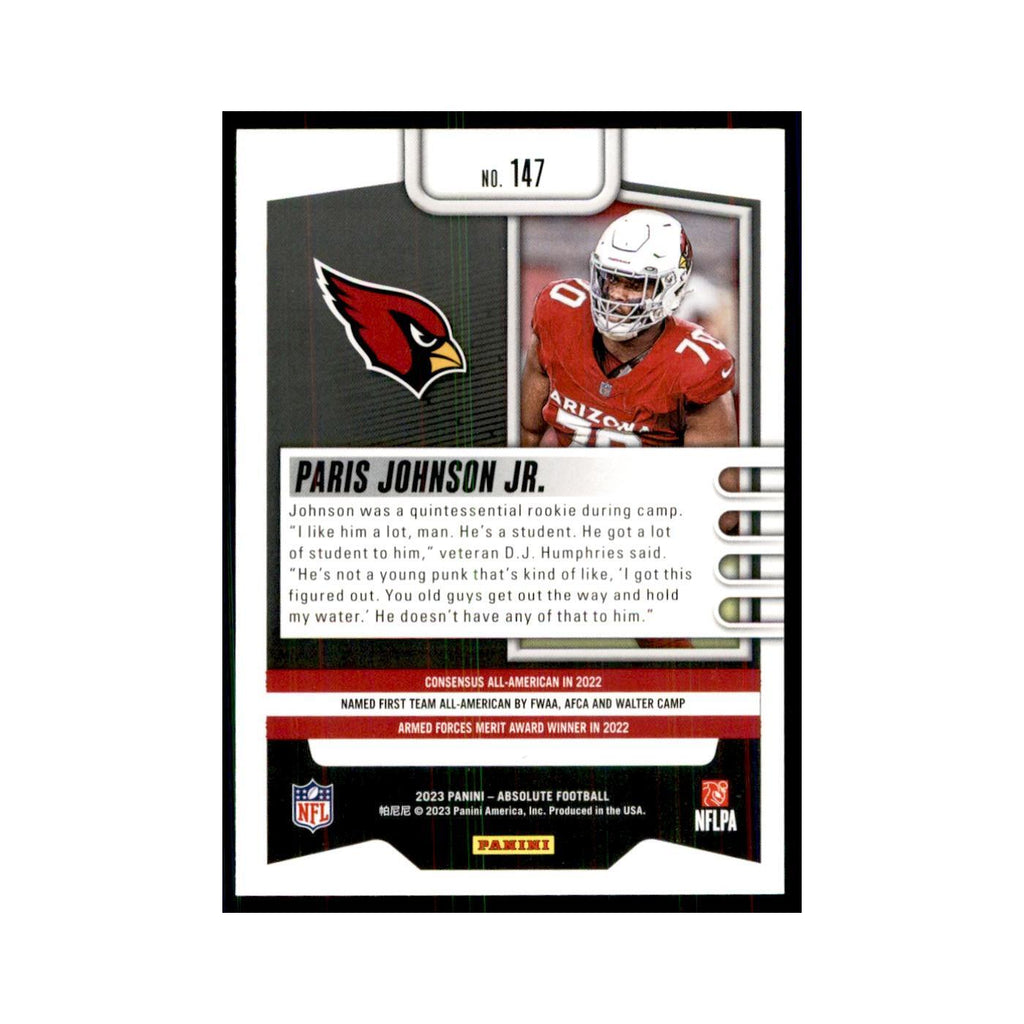 2023 Panini Absolute Foil Paris Johnson Jr. RC Cardinals #147