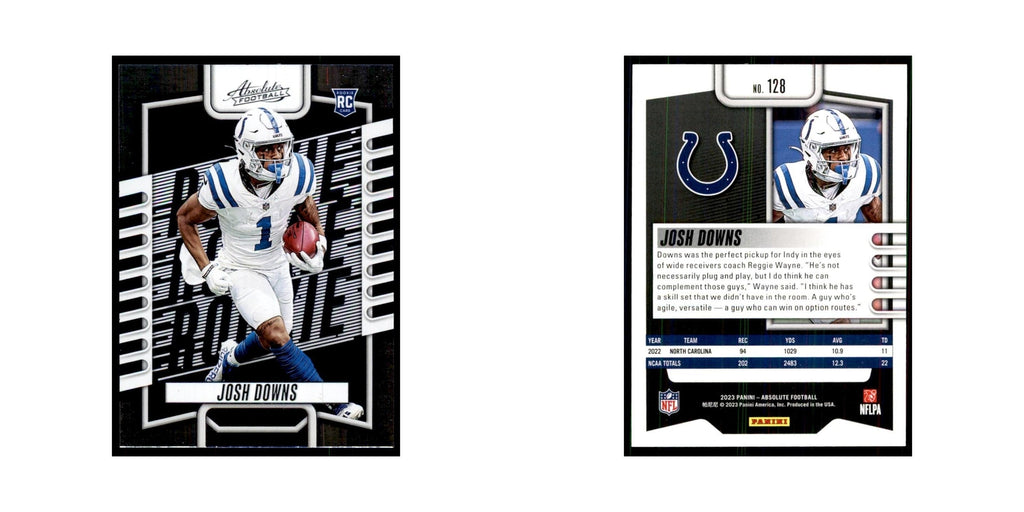 2023 Panini Absolute Foil Josh Downs RC Colts #128