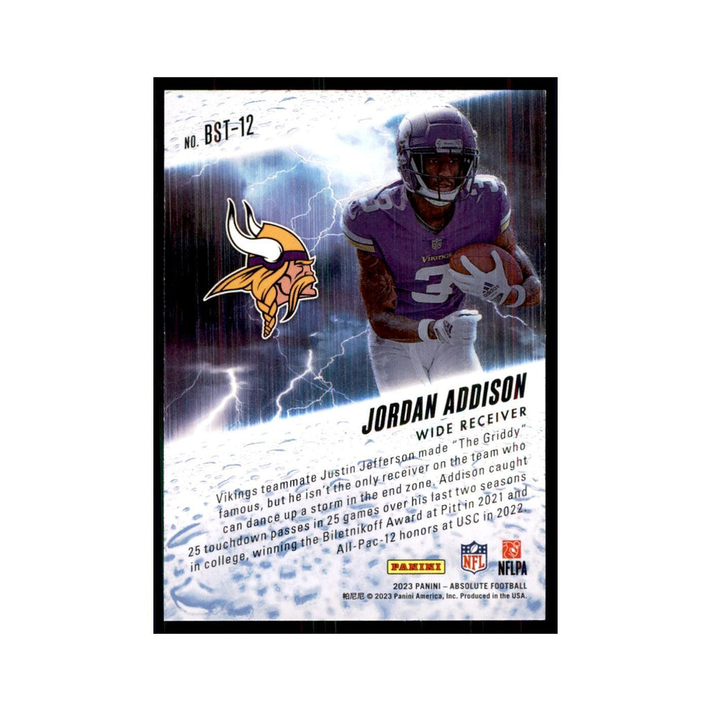 2023 Panini Absolute Foil Jordan Addison RC Vikings #BST-12