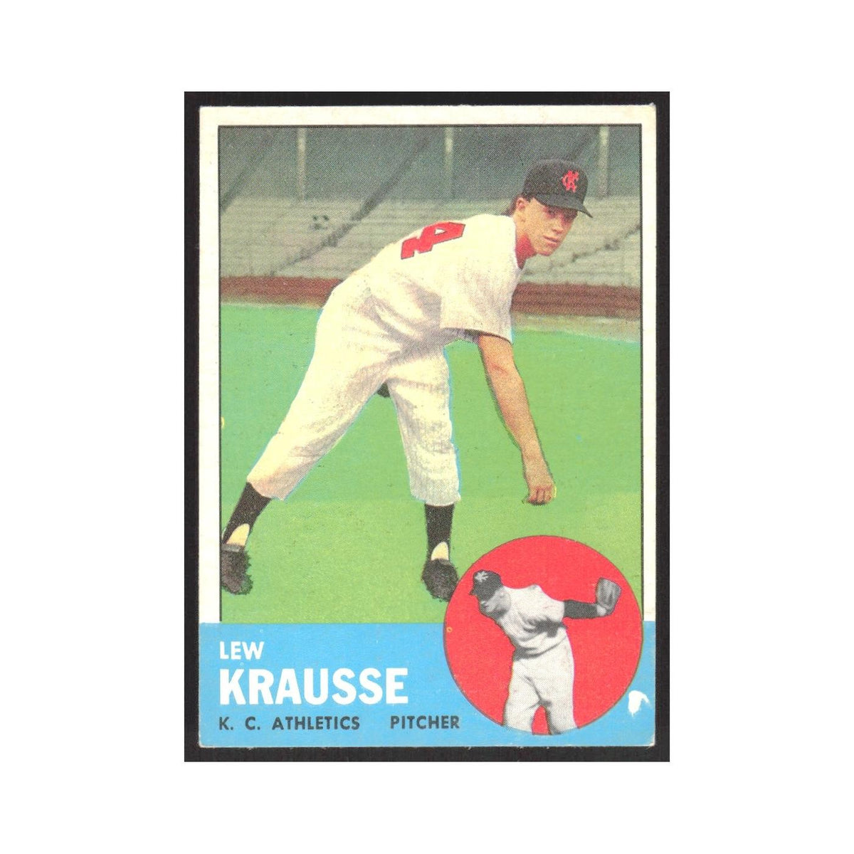 1963 Topps Lew Krausse RC Kansas City Athletics #104