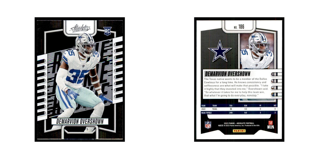 2023 Panini Absolute Foil Demarvion Overshown RC Cowboys #186