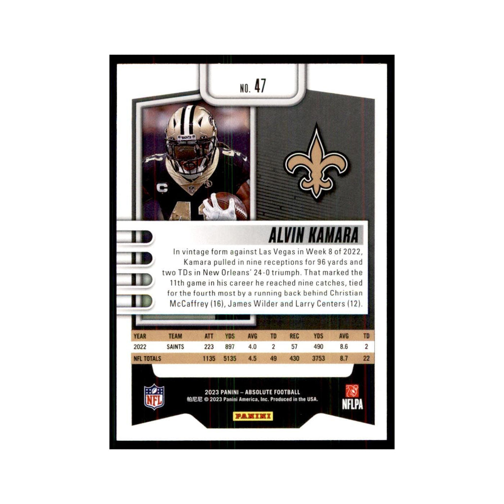 2023 Panini Absolute Green Alvin Kamara Saints #47