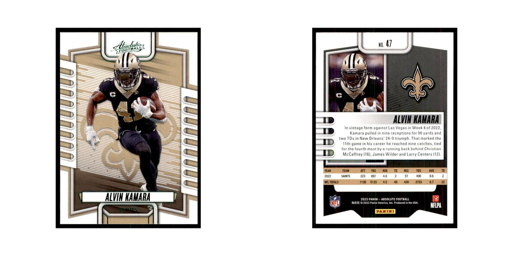 2023 Panini Absolute Green Alvin Kamara Saints #47