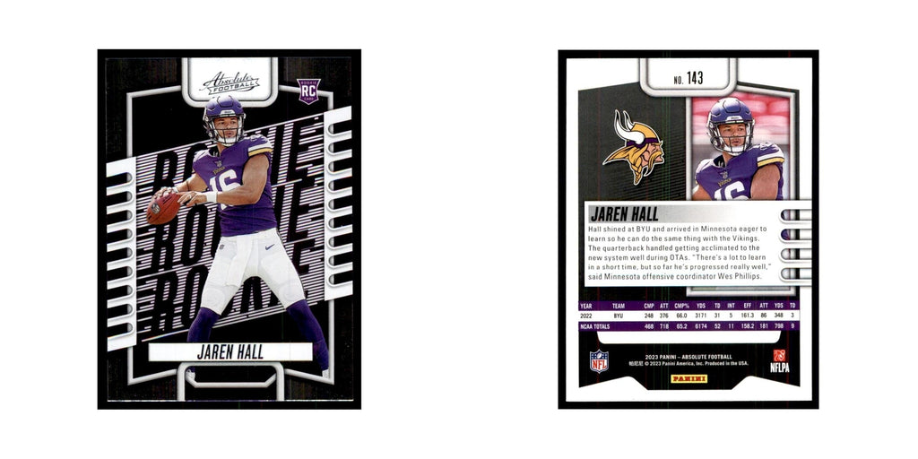 2023 Panini Absolute Foil Jaren Hall RC Vikings #143