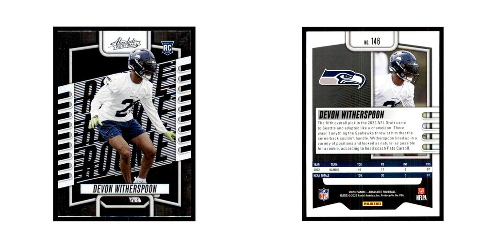 2023 Panini Absolute Foil Devon Witherspoon RC Seahawks #146