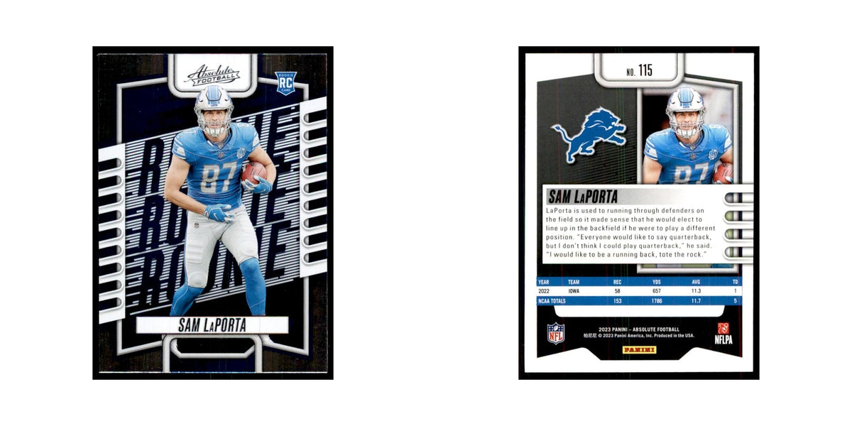 2023 Panini Absolute Foil Sam LaPorta RC Lions #115