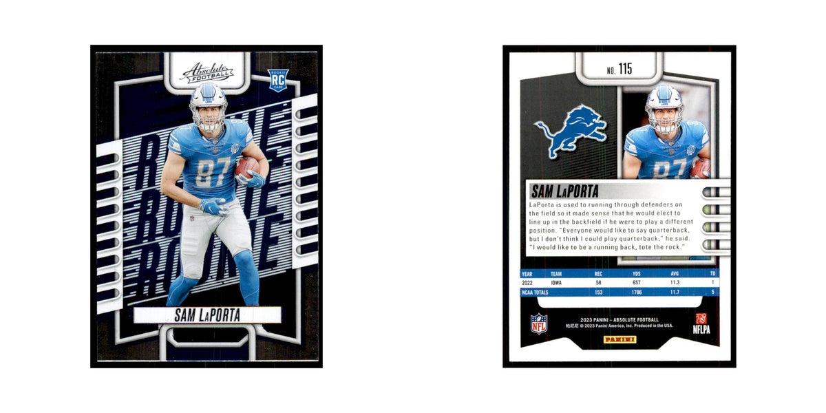 2023 Panini Absolute Foil Sam LaPorta RC Lions #115