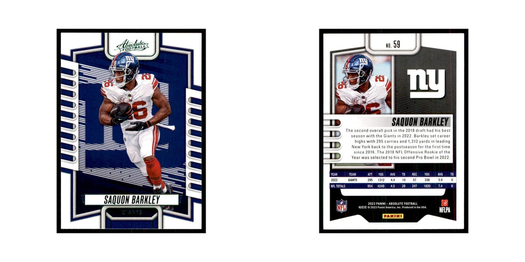 2023 Panini Absolute Green Saquon Barkley Giants #59