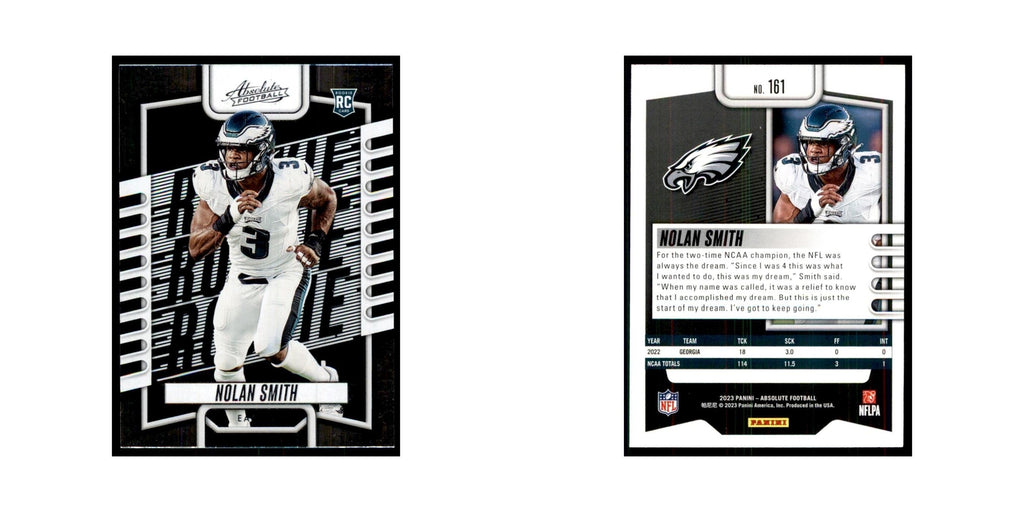 2023 Panini Absolute Foil Nolan Smith RC Eagles #161