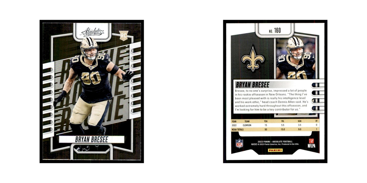 2023 Panini Absolute Foil Bryan Bresee RC Saints #160