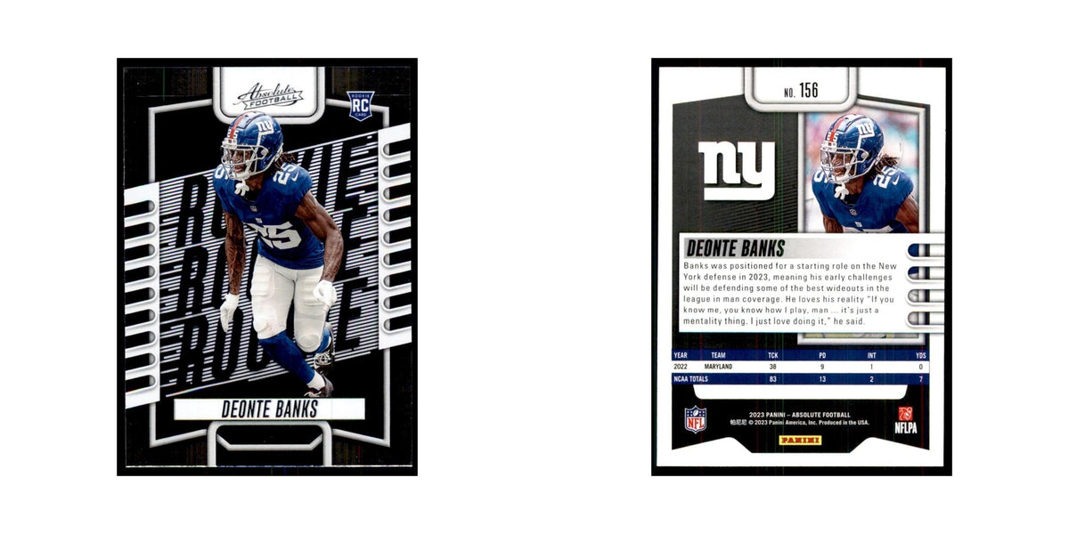 2023 Panini Absolute Foil Deonte Banks RC Giants #156