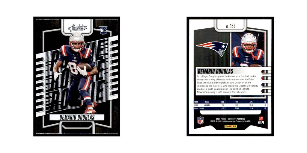 2023 Panini Absolute Foil Demario Douglas RC Patriots #158