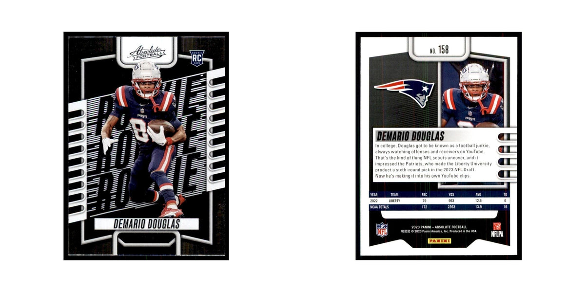 2023 Panini Absolute Foil Demario Douglas RC Patriots #158