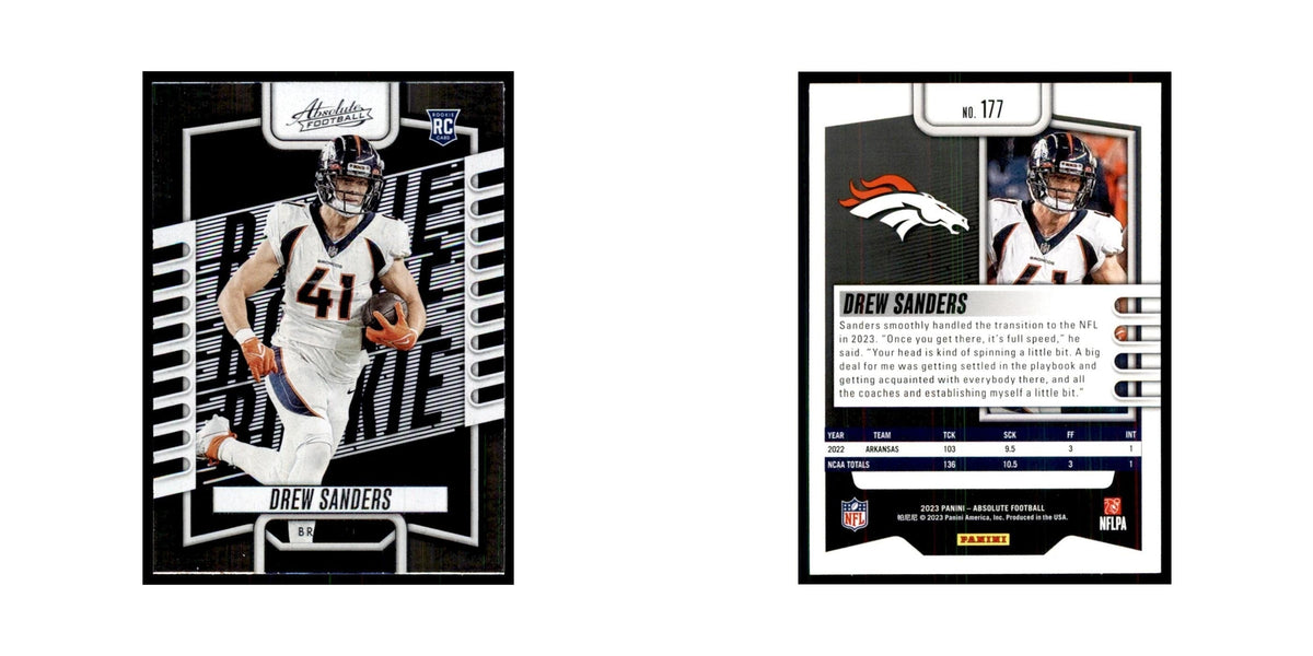 2023 Panini Absolute Foil Drew Sanders RC Broncos #177