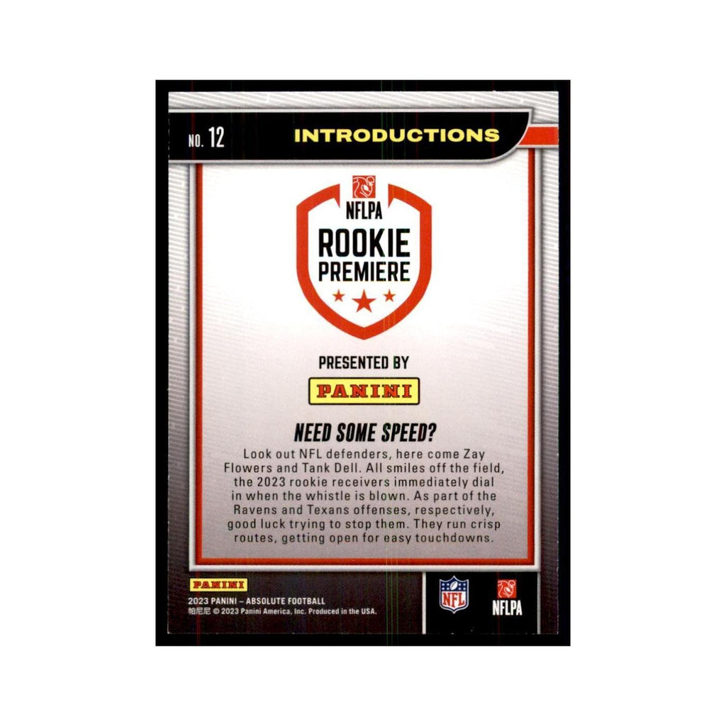 2023 Zay Flowers/Tank Dell RC Baltimore Ravens/Houston Texans