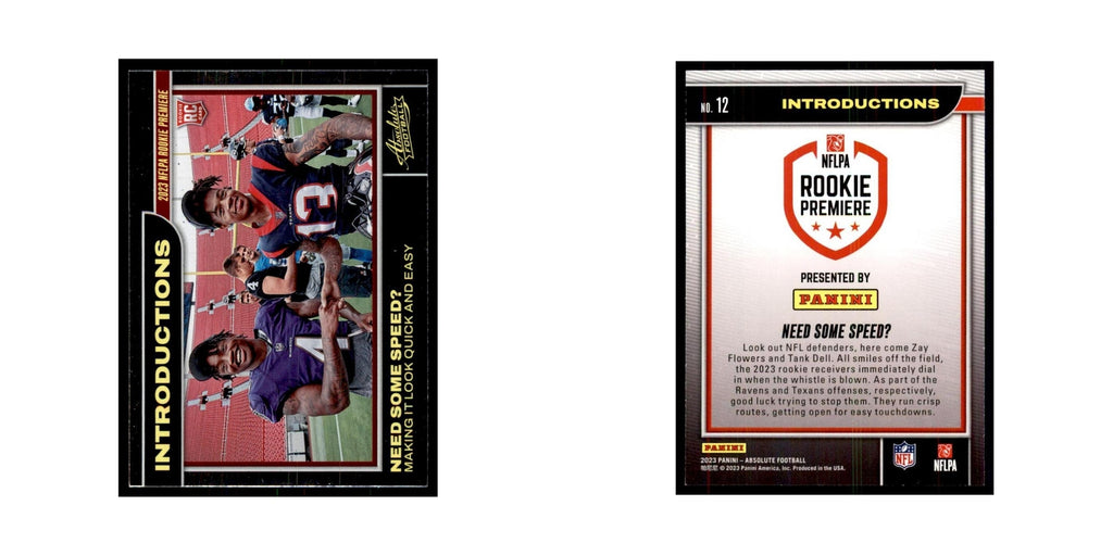 2023 Zay Flowers/Tank Dell RC Baltimore Ravens/Houston Texans