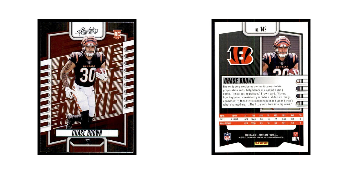 2023 Panini Absolute Foil Chase Brown RC Bengals #142