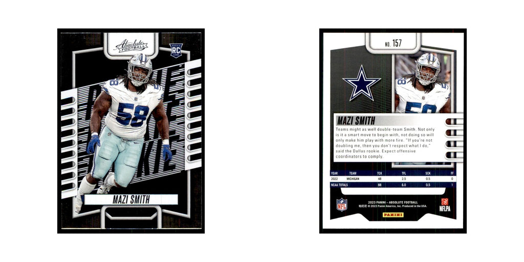 2023 Panini Absolute Foil Mazi Smith RC Cowboys #157