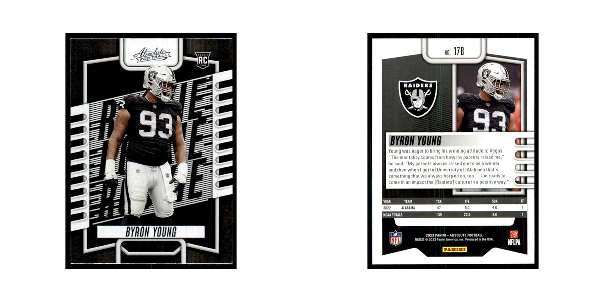 2023 Panini Absolute Foil Byron Young RC Raiders #178
