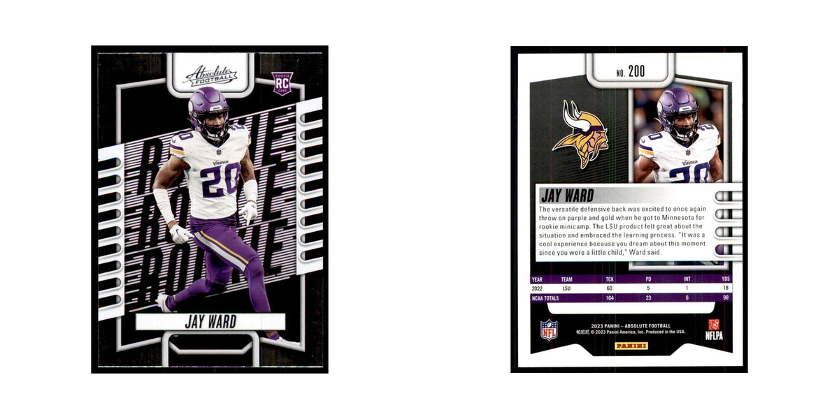 2023 Panini Absolute Foil Jay Ward RC Vikings #200