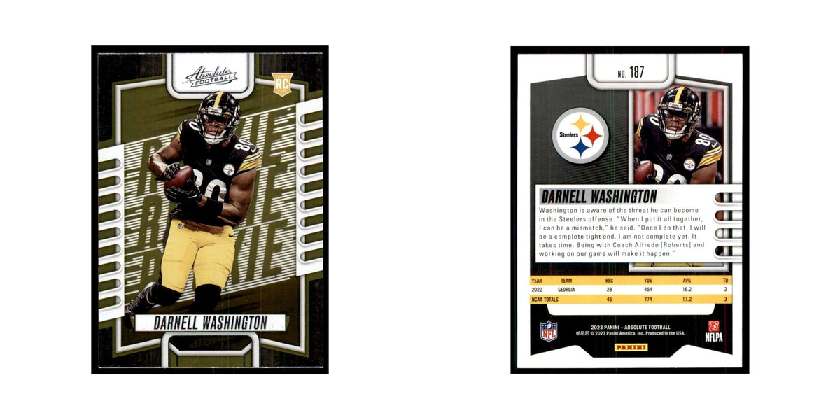 2023 Panini Absolute Foil Darnell Washington RC Steelers #187