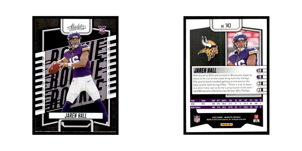 2023 Panini Absolute Foil Jaren Hall RC Vikings #143